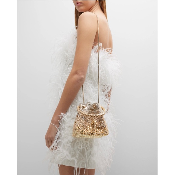 Jimmy Choo Bon Bon Gold & Silver Crystal Shoulder Bag - Picture 1 of 16